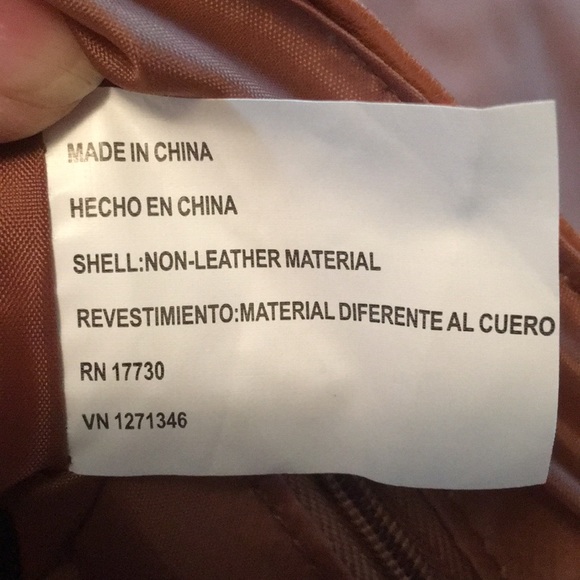 NWT WILD FABLE BACKPACK PURSE W/FRINGE Cognac/Gold - Picture 8 of 8